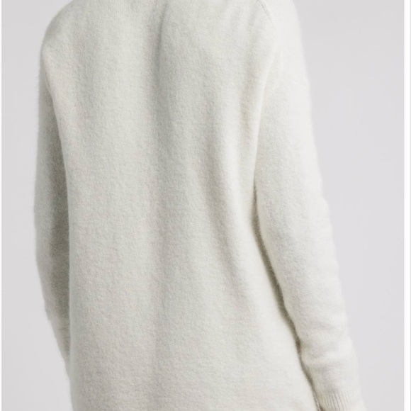 Alpaca blend Caslon Cream Button-Up Cardigan Sweater - Picture 4 of 6